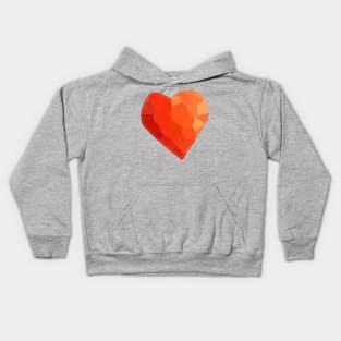 Red Mosaic Heart Kids Hoodie